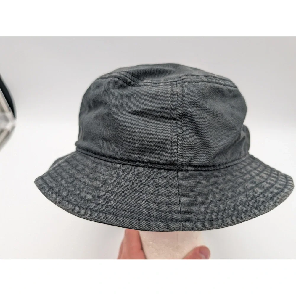 Adidas Aeroready Washed Black Cotton Twill Bucket Hat Embroidered Logo Men Women